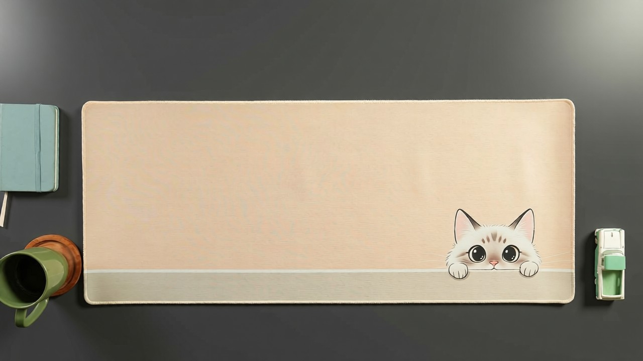 Whiskered Horizon - Minimalistic Deskmat