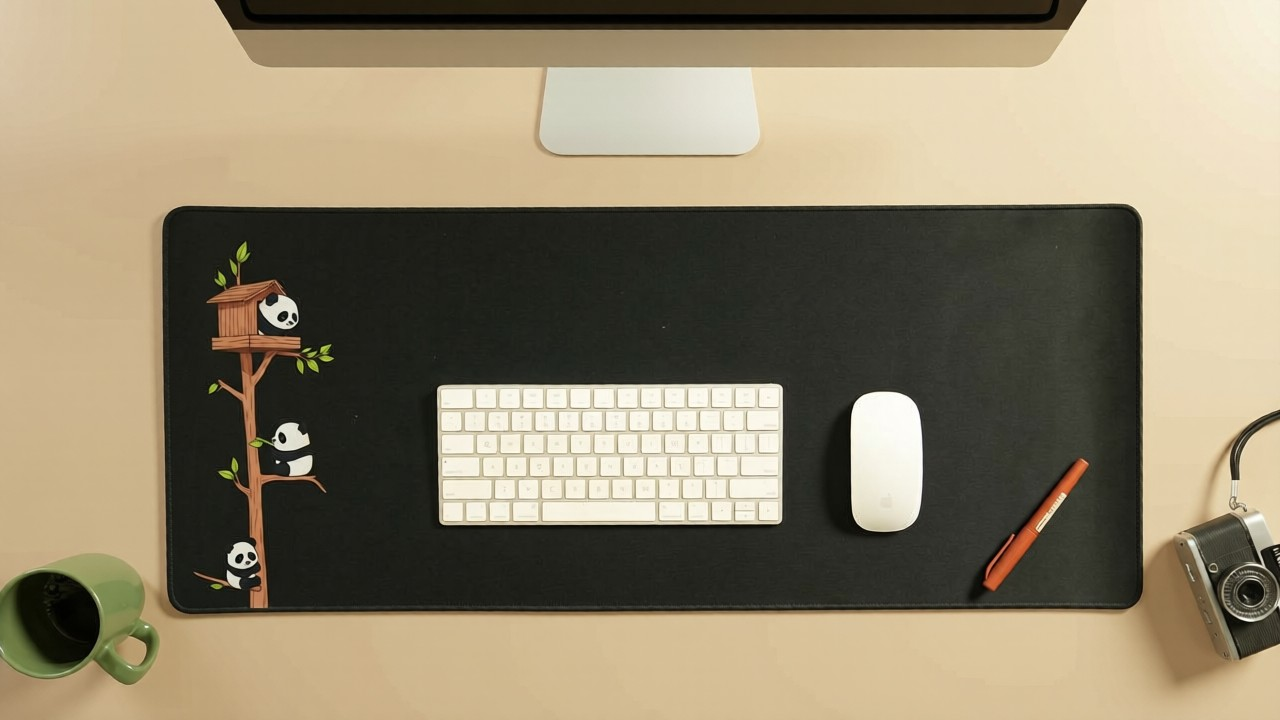 Panda Stack - Minimalistic Deskmat