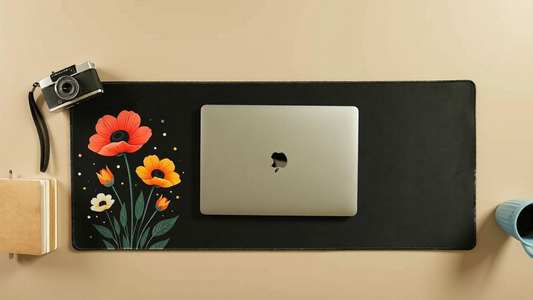 Flora Noir - Minimalistic Deskmat
